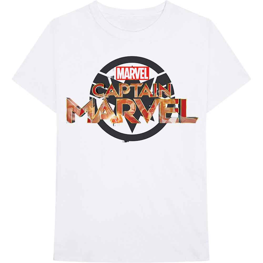 Marvel Comics | Captain Marvel New Logo - T-Shirt White