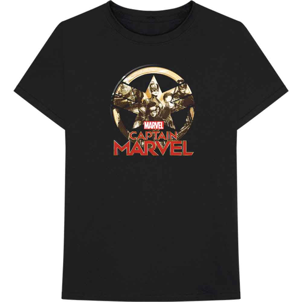Marvel Comics | Captain Marvel Star Logo - T-Shirt Black