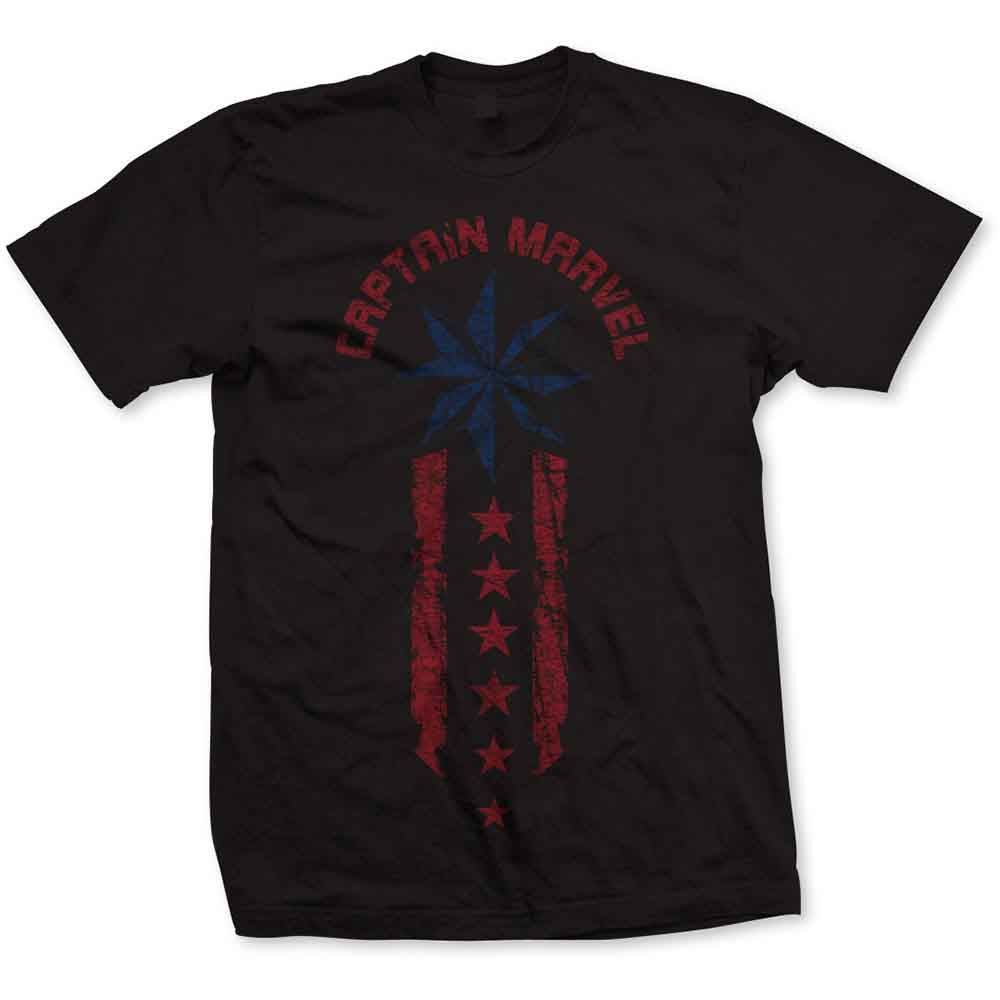 Marvel Comics | Captain Marvel Star Stripe - T-Shirt Black