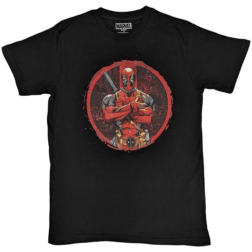 Marvel Comics | Deadpool Arms Crossed - T-Shirt Black