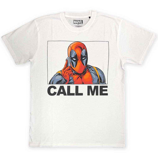 Marvel Comics | Deadpool Call Me - T-Shirt White