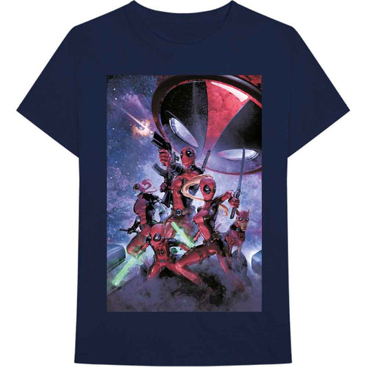 Marvel Comics | Deadpool Family - T-Shirt Blue