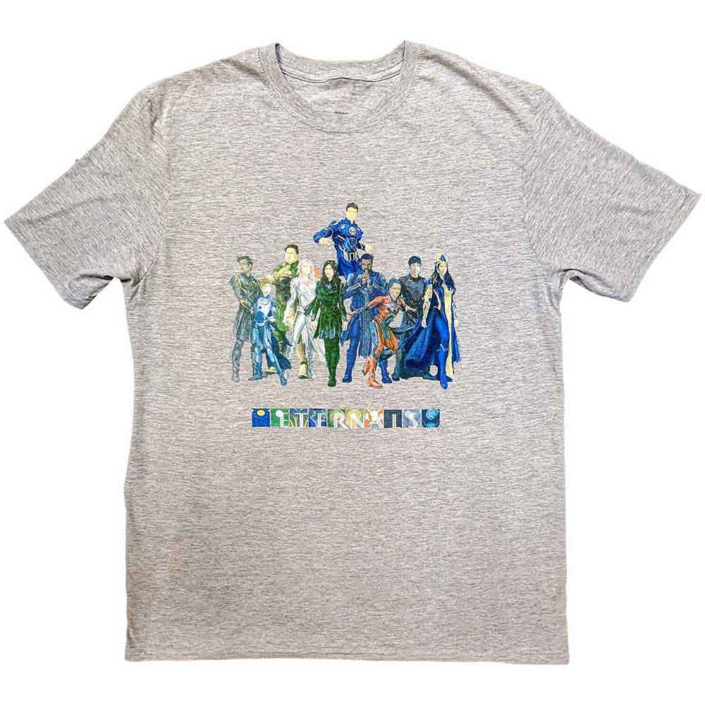Marvel Comics | Eternals Colour Block Characters - T-Shirt Grey
