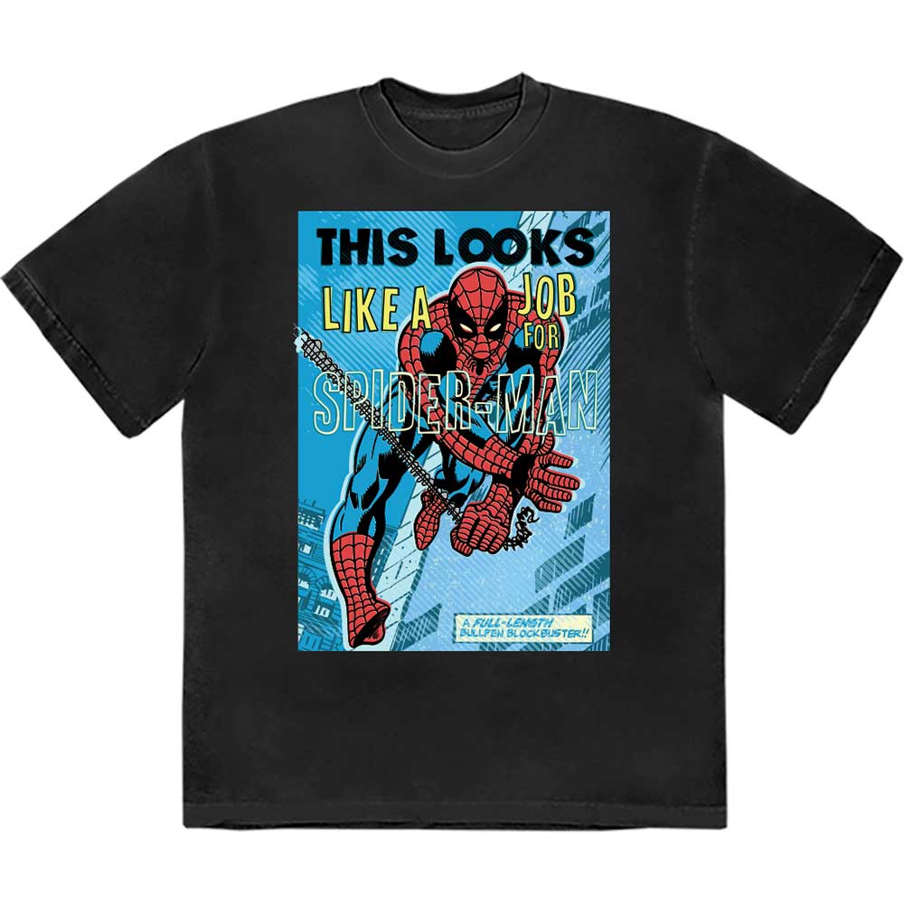 Marvel Comics | Looks Like A Job For Spiderman - T-Shirt Black