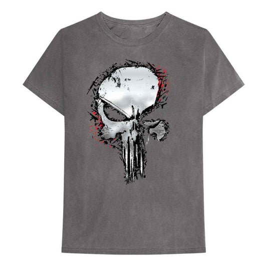 Marvel Comics | Punisher Metallic Skull - T-Shirt Grey