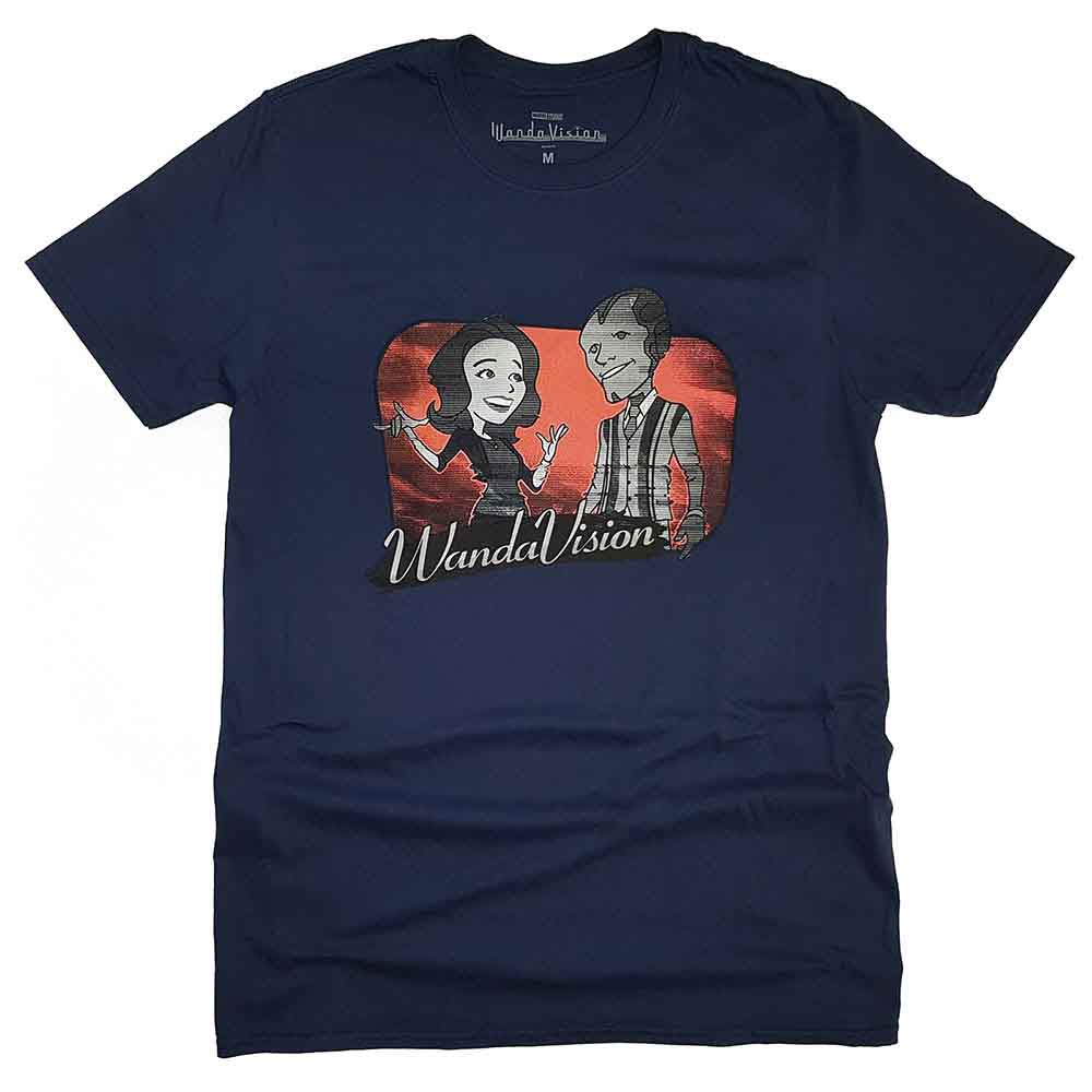 Marvel Comics | WandaVision Red Logo Cartoon - T-Shirt Blue