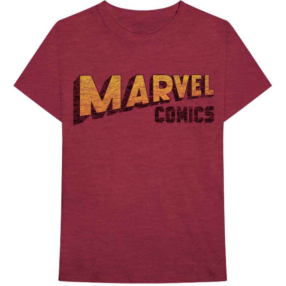 Marvel Comics | Warped Logo - T-Shirt Red