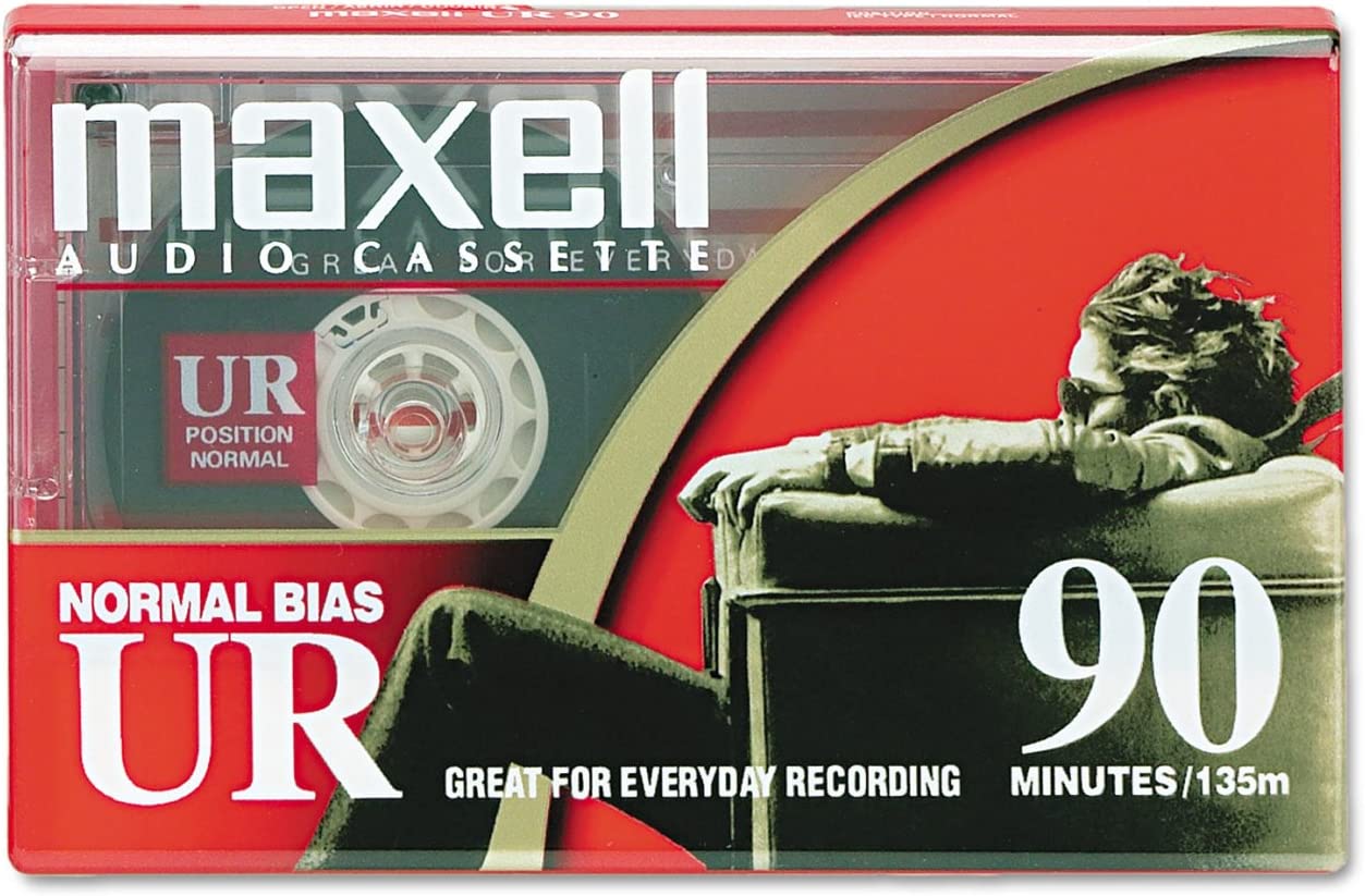 Maxell | Maxell 108510 UR-90 Single Normal Bias Audio Cassette 90 Minute With Case - Cassette