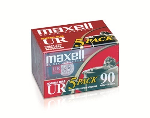 Maxell | Maxell 108562 UR-90 5PK Normal Bias Audio Cassettes 90 Minute With Cases 5 Pack - Cassette