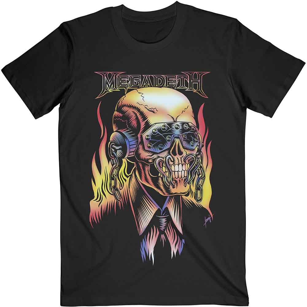 Megadeth | Flaming Vic - T-Shirt Black