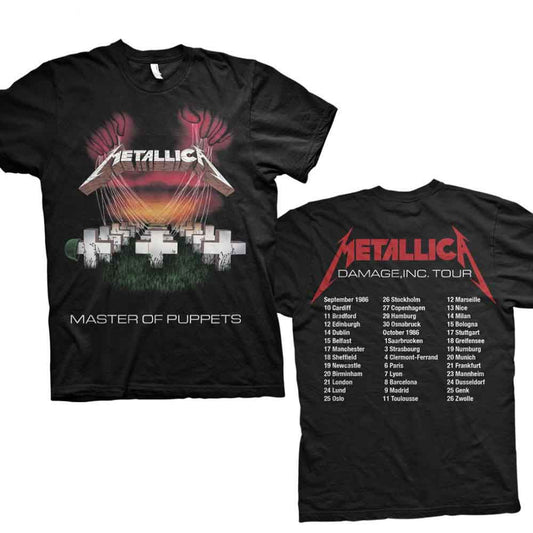 Metallica | Master of Puppets European Tour '86. - T-Shirt Black