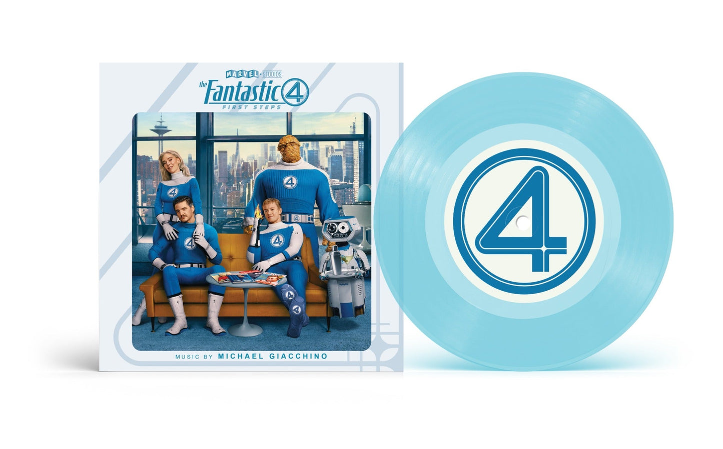 Michael Giacchino/Andrea Datzman | The Fantastic Four: First Steps Main Theme / Let Us Be Devoured [Blue 7" Single] - Vinyl