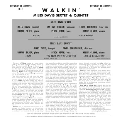 Miles Davis All Stars | Walkin' (Original Jazz Classics Series) (180 Gram Vinyl) - Vinyl