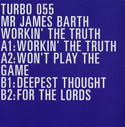 MR JAMES BARTH | Workin' The Truth - Vinyl