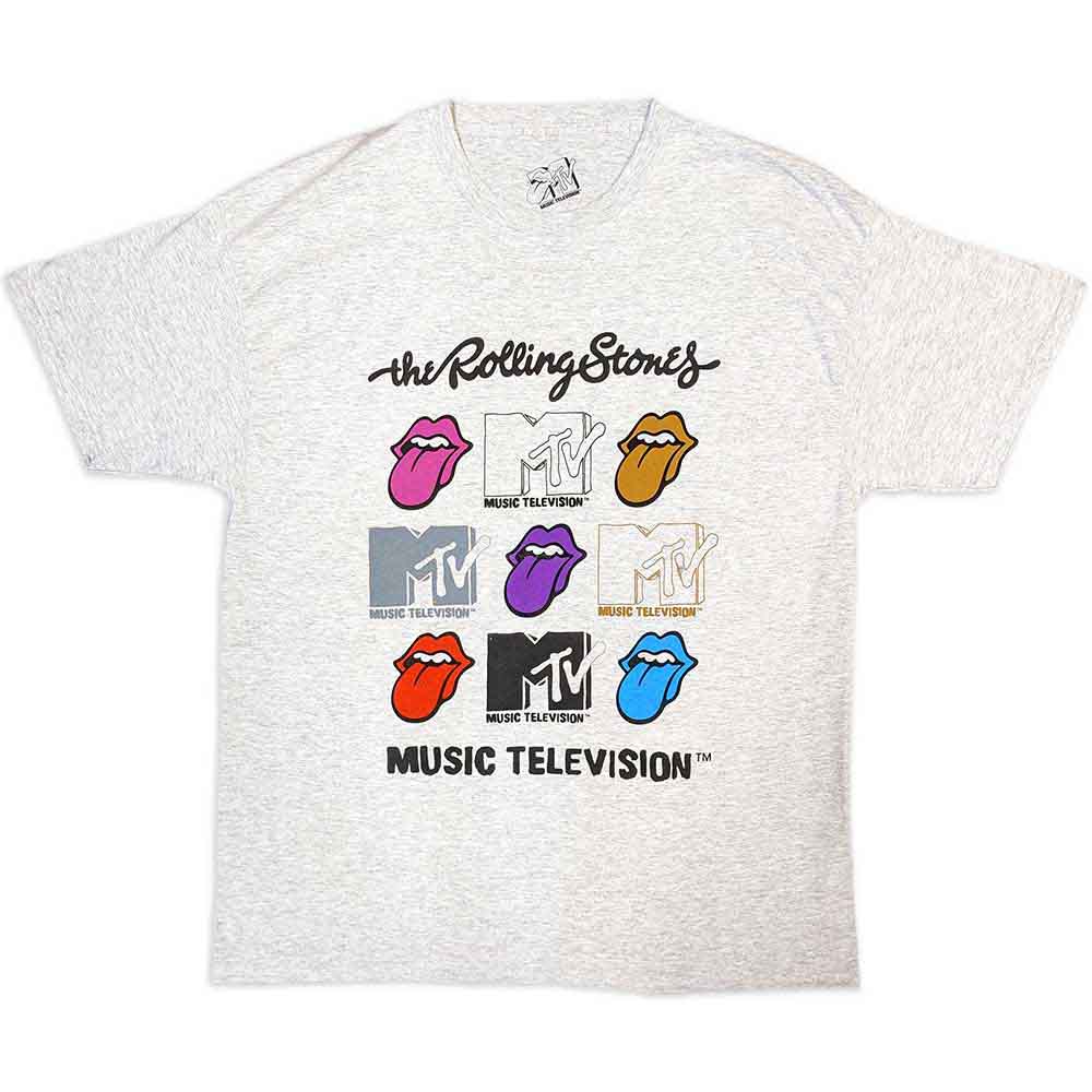 MTV | Rolling Stones Logo Grids - T-Shirt Grey