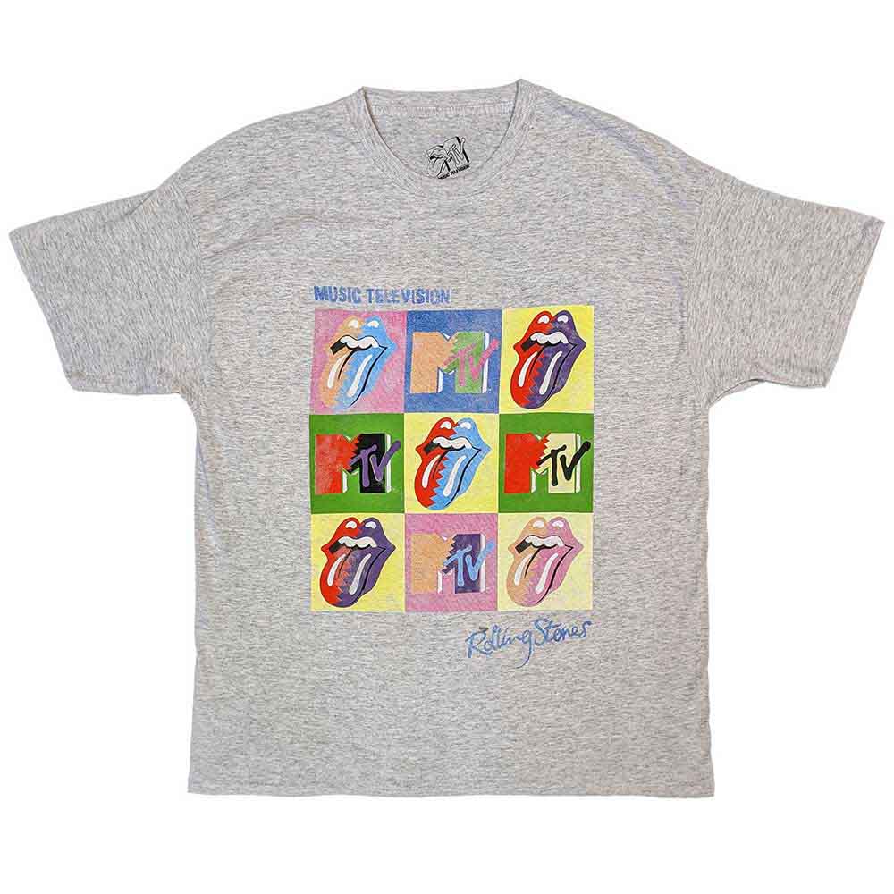 MTV | Rolling Stones Warhol Squares - T-Shirt Grey