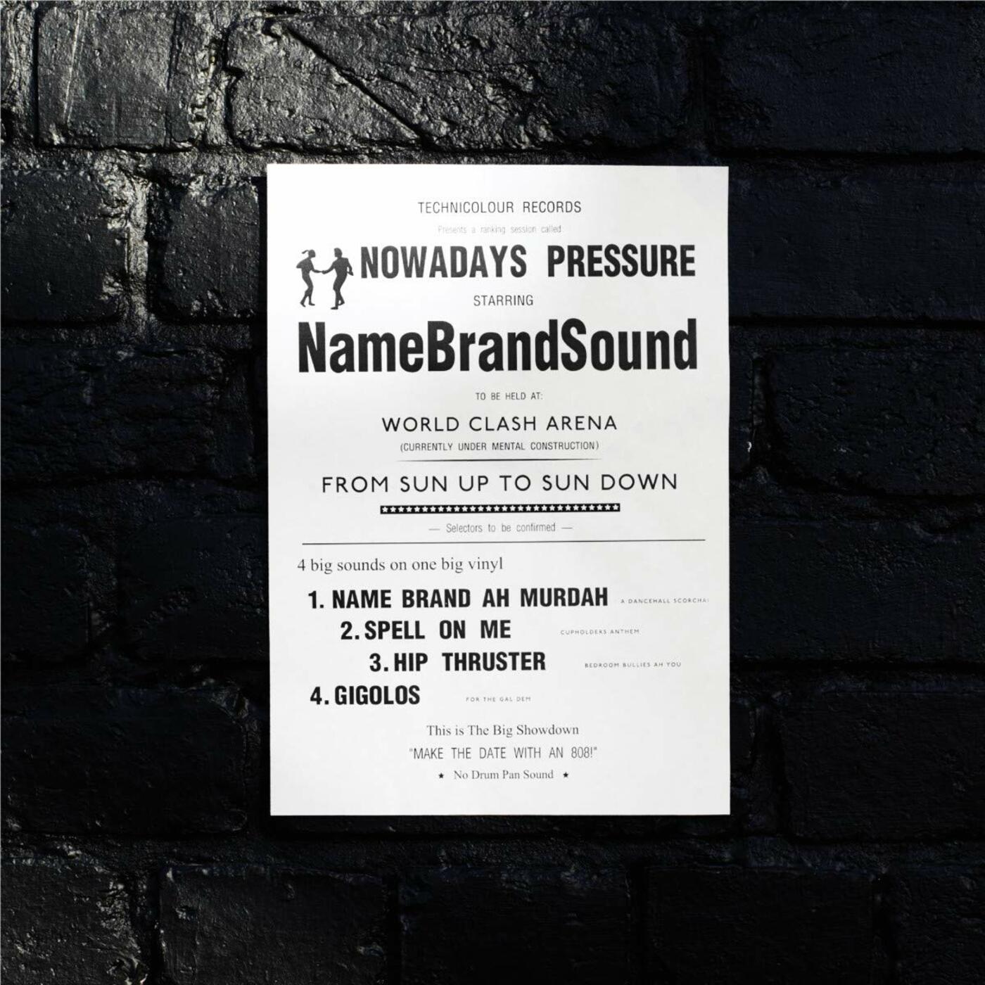 Name Brand Sound | Nowadays Pressure - 12" - Vinyl