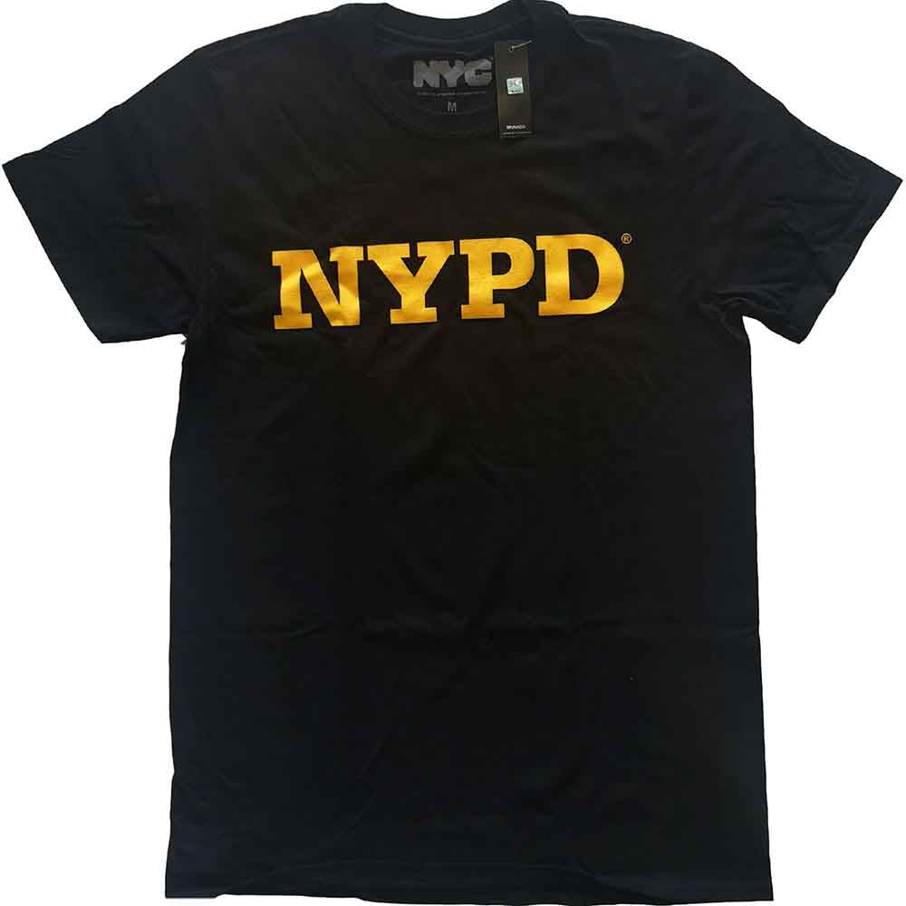 New York City | NYPD Text Logo - T-Shirt Black