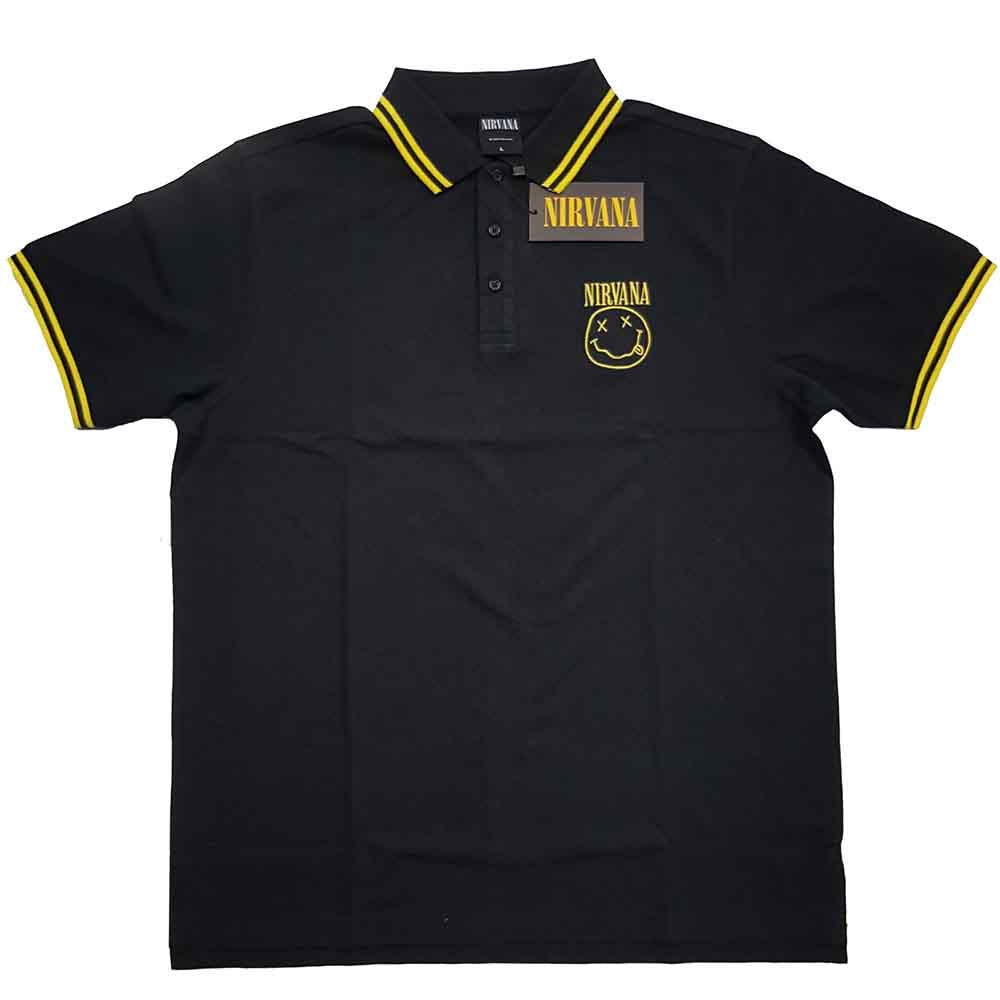 Nirvana | Happy Face - T-Shirt Black