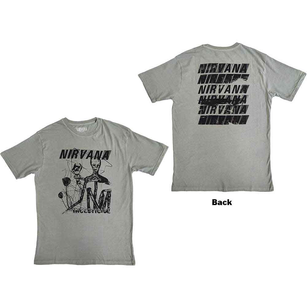 Nirvana | Incesticide Stacked Logo - T-Shirt Green
