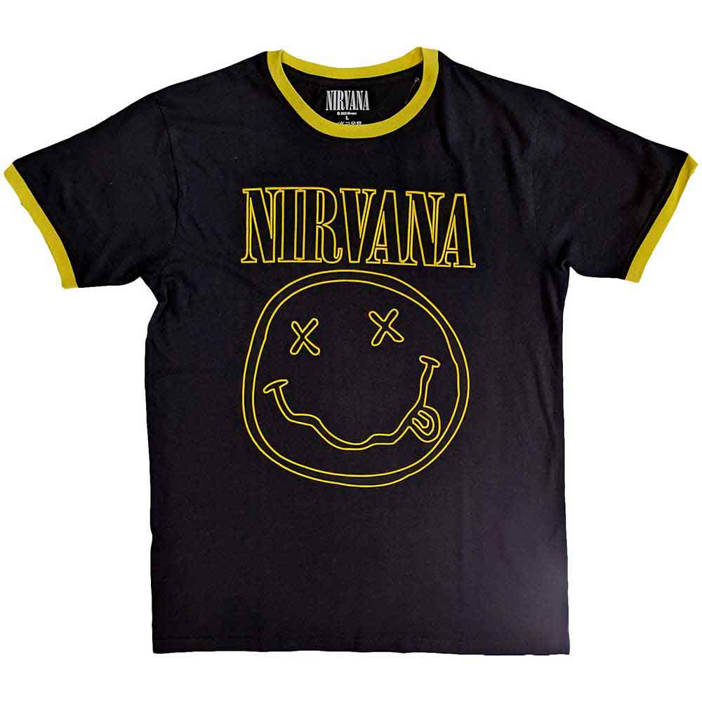 Nirvana | Outline Happy Face - Black