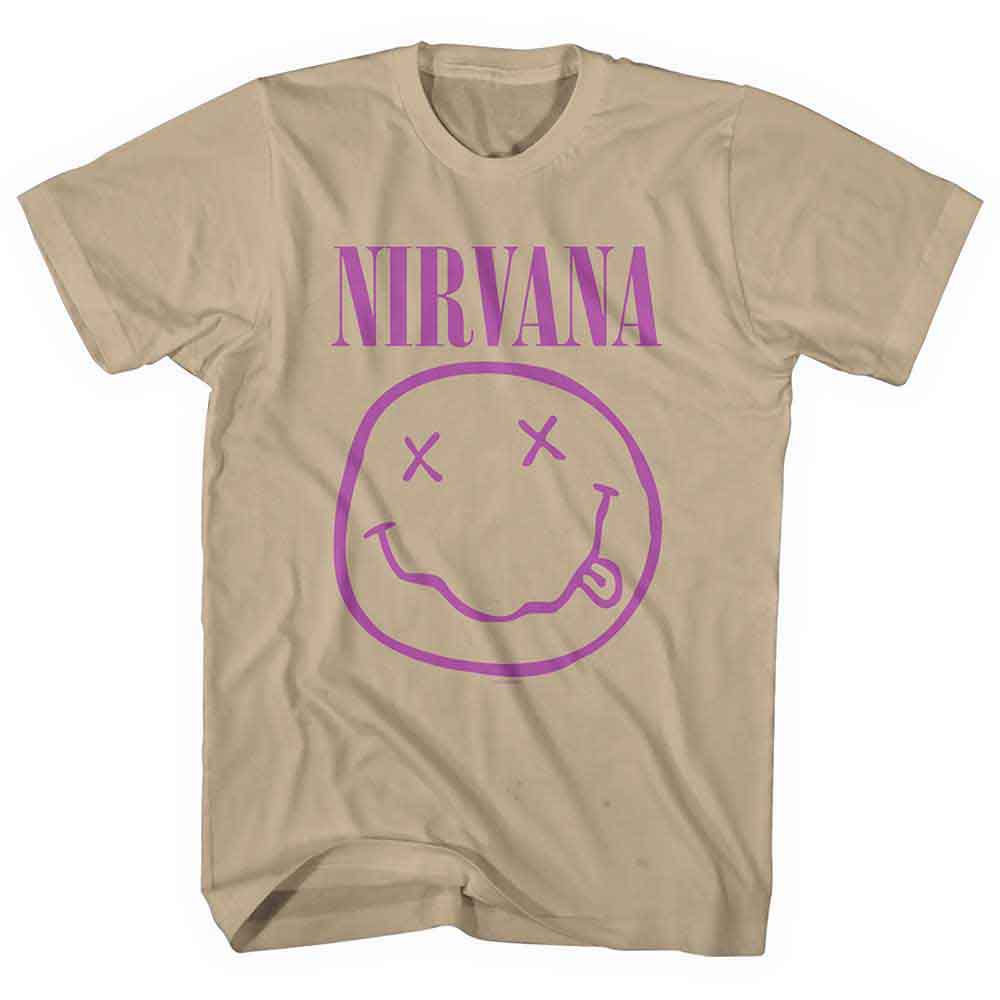 Nirvana | Purple Happy Face - T-Shirt Neutral