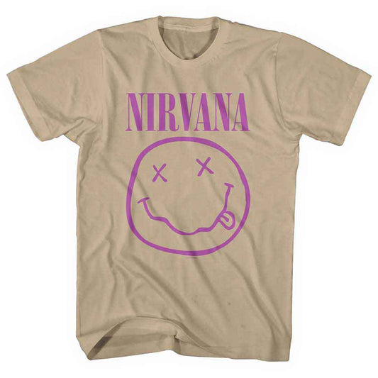 Nirvana | Purple Happy Face - T-Shirt Neutral