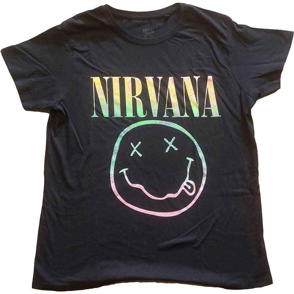 Nirvana | Sorbet Ray Happy Face - T-Shirt Black