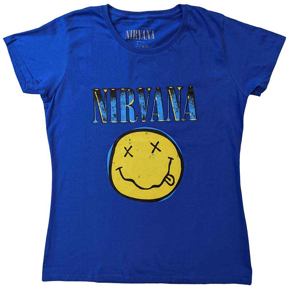 Nirvana | Xerox Happy Face - T-Shirt Blue
