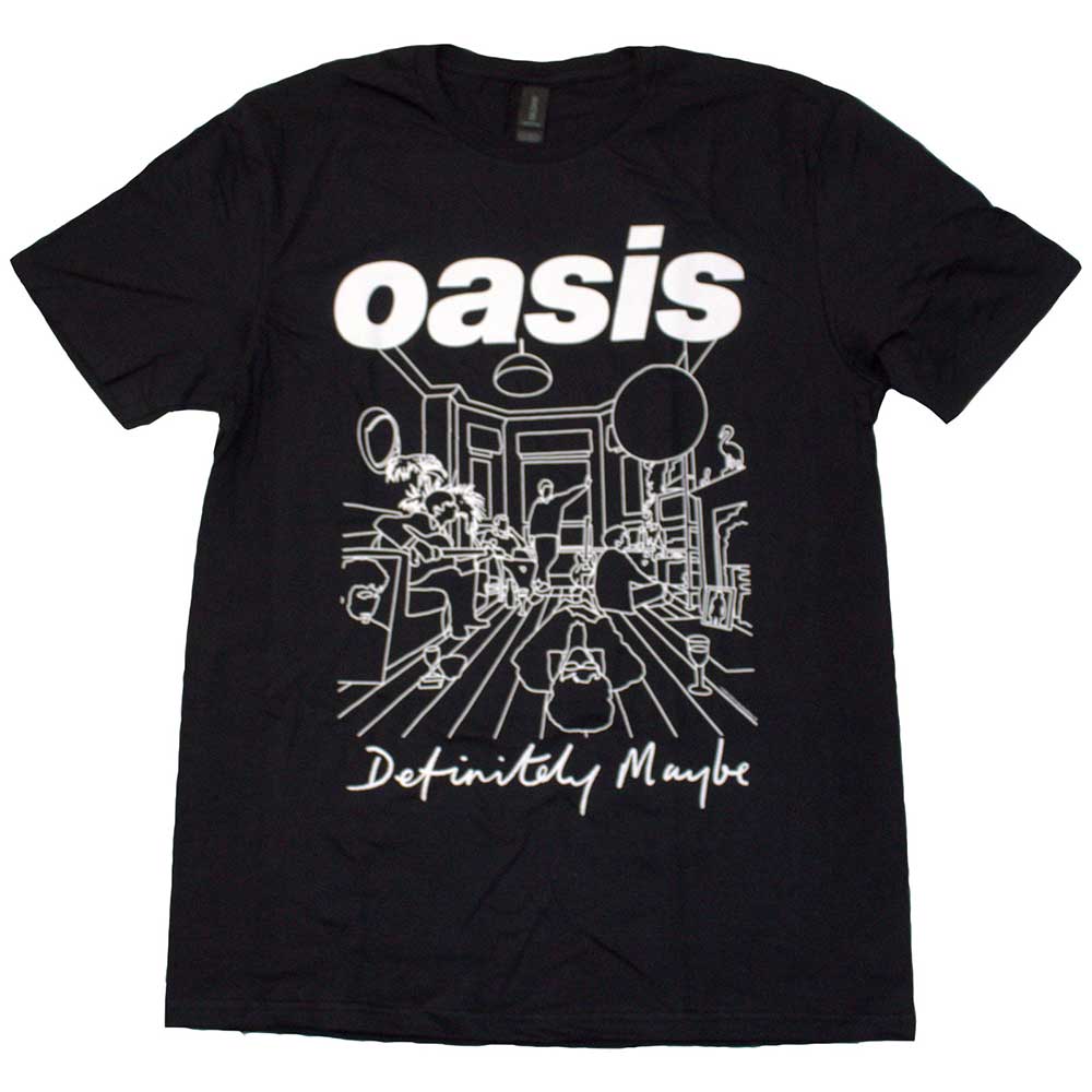 Oasis | Definitely Maybe Line Drawing - Black