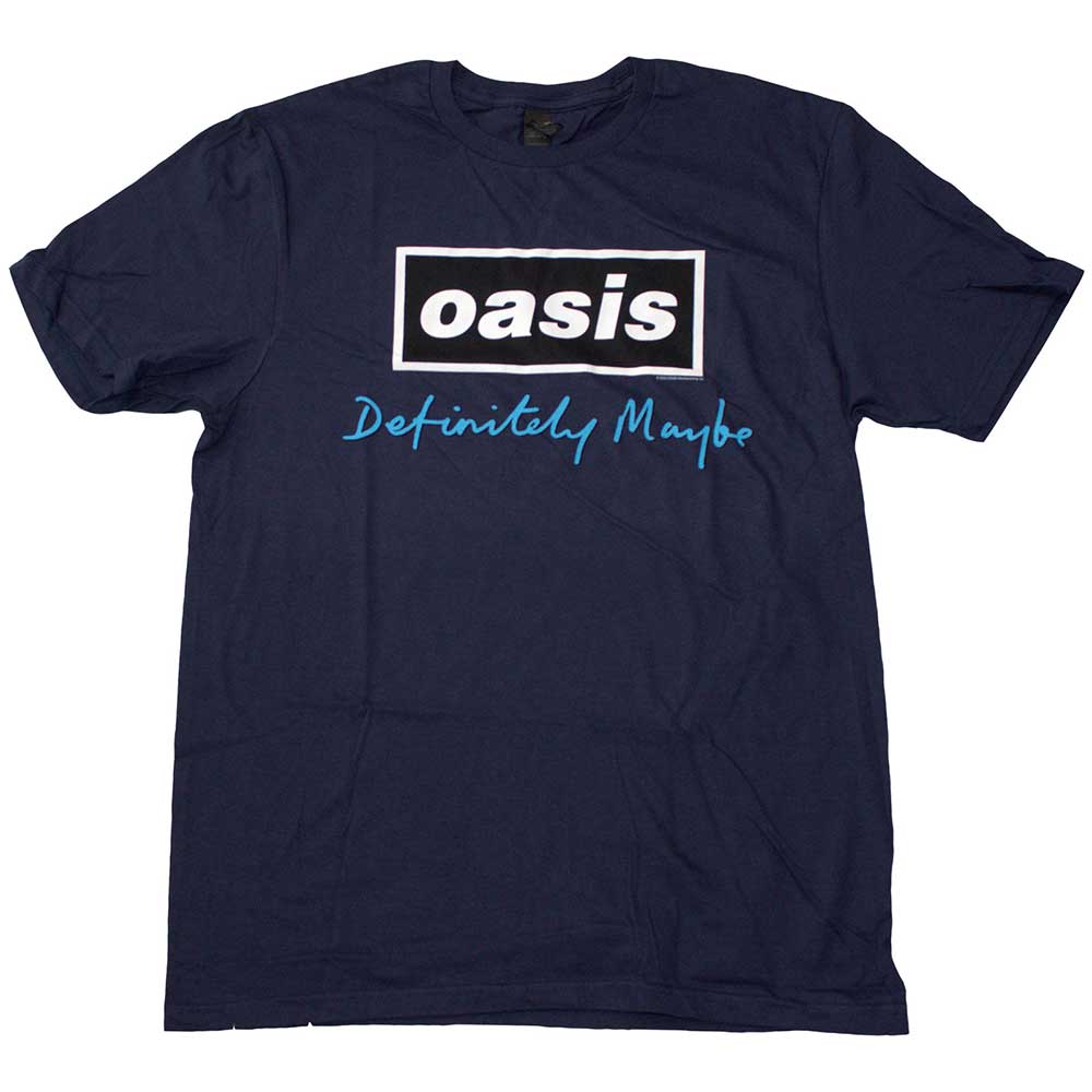 Oasis | Definitely Maybe Text Logo - Blue