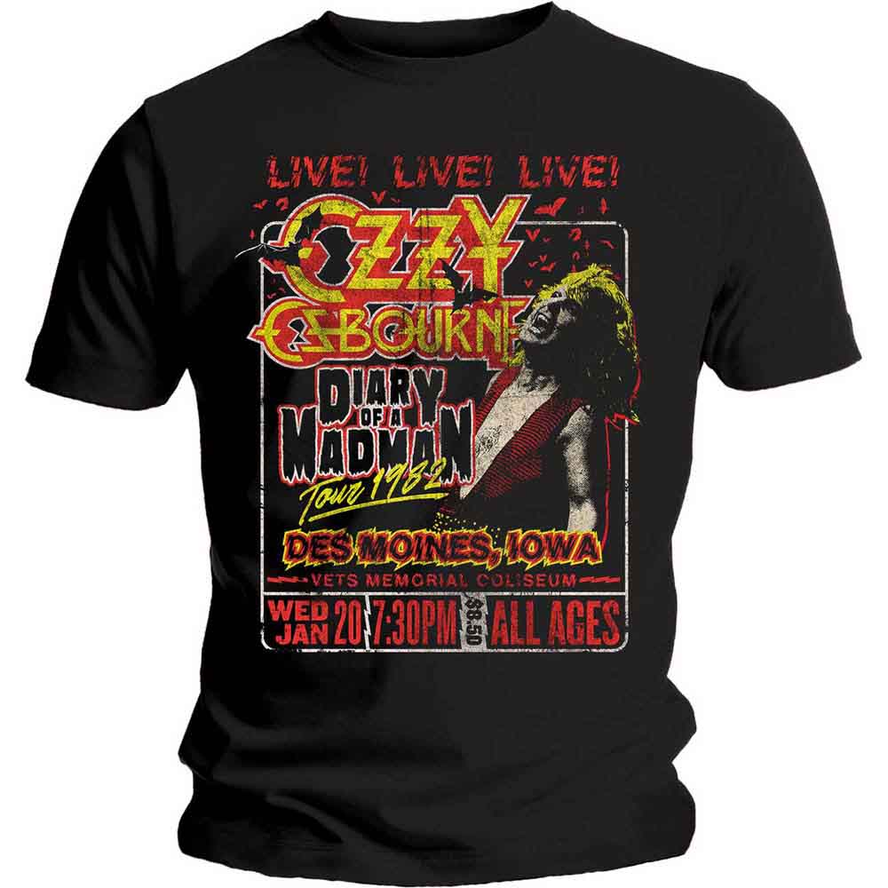 Ozzy Osbourne | Diary of a Madman Tour - T-Shirt Black
