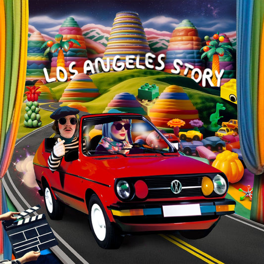 Paul + Kate Bollinger Cherry | Los Angeles Story (Clear W/ Red And Black Swirl Vinyl) - Vinyl
