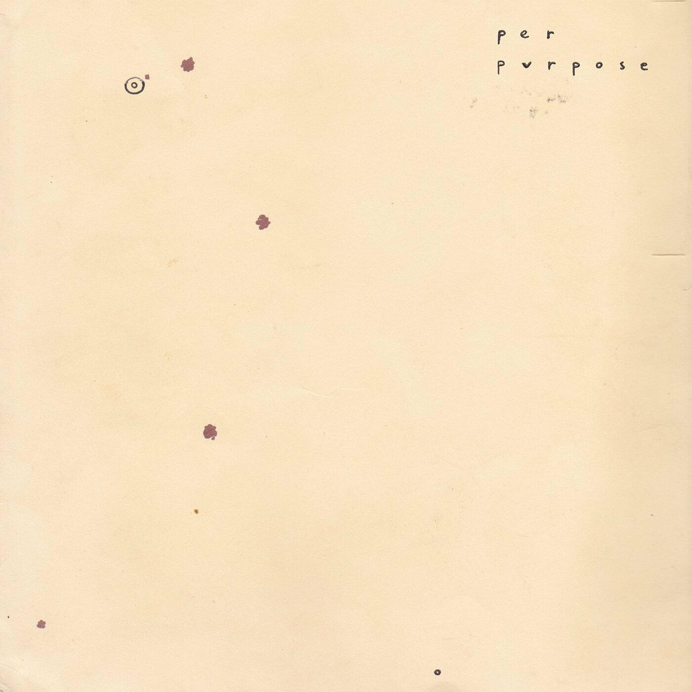 Per Purpose | Circle The Stains - Vinyl