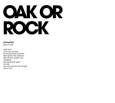 PHONOPHANI | Oak or Rock - CD