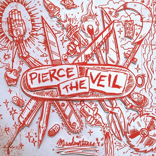 Pierce The Veil | Misadventures (Indie Exclusive, Limited Edition, Colored Vinyl, Red, Silver) - Vinyl