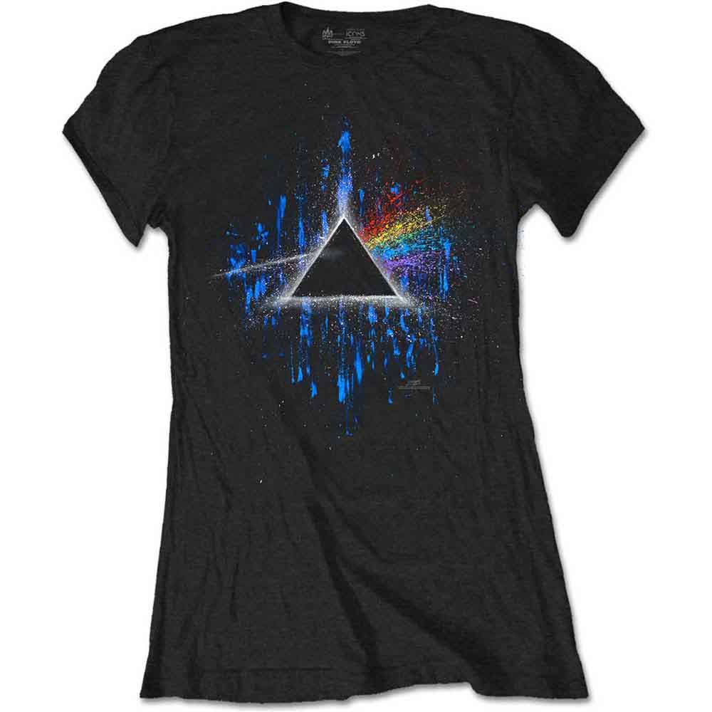 Pink Floyd | Dark Side of the Moon Blue Splatter - T-Shirt Black