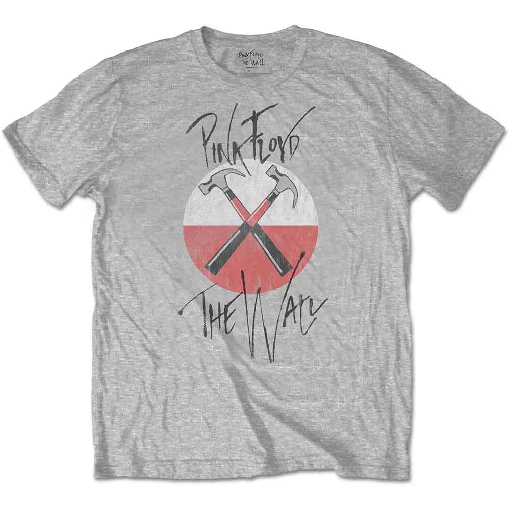Pink Floyd | The Wall Faded Hammers Logo - T-Shirt Grey