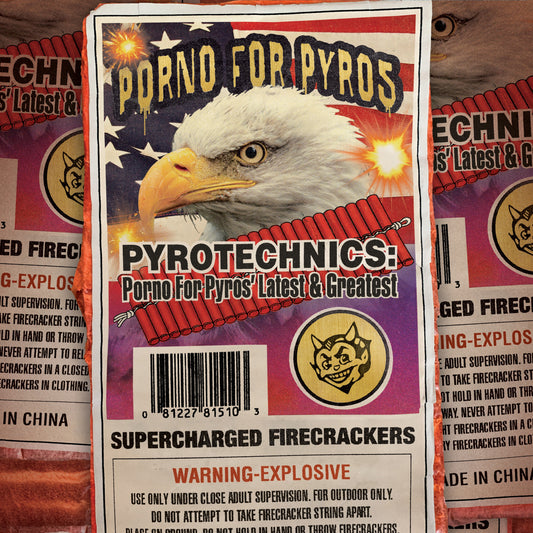 Porno For Pyros | Pyrotechnics: Porno For Pyros' Latest & Greatest (Brick & Mortar Exclusive) (140 Gram Clear W/ Orange Splatter Colored Vinyl) - Vinyl