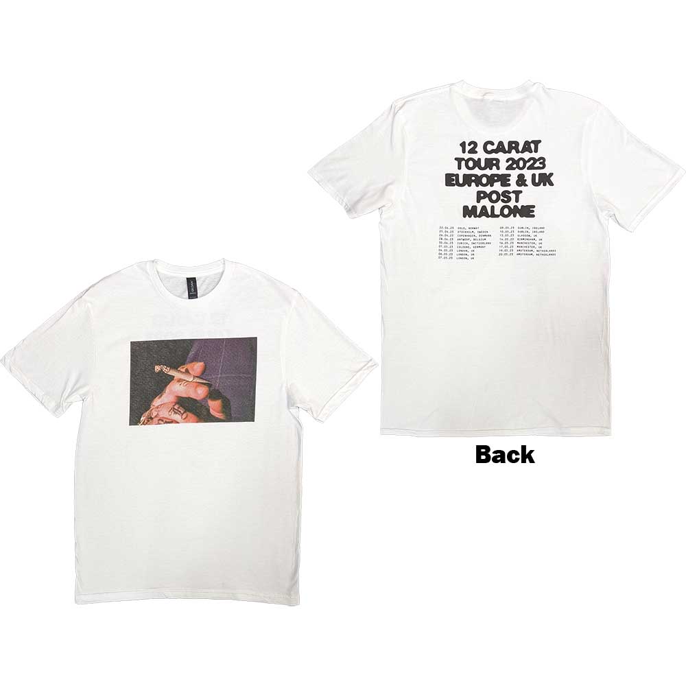 Post Malone | Burn It Down 2023 Tour Dates - T-Shirt White