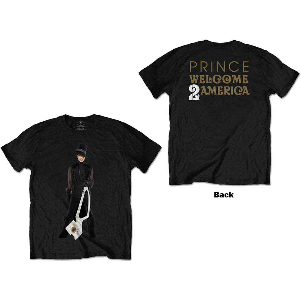 Prince | W2A White Guitar - T-Shirt Black