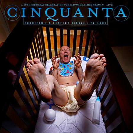 Puscifer/A Perfect Circle/Failure | Cinquanta: A 50th Birthday Celebration For Maynard James Keenan – Live (Limited Edition Clear Blue w/ Red & Pink Swirl Vinyl) (2 Lp's) - Vinyl