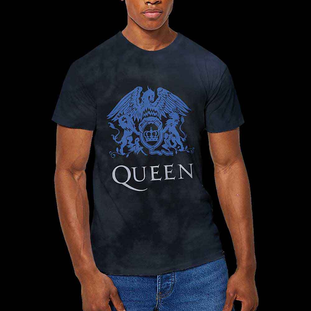 Queen | Blue Crest - T-Shirt Black