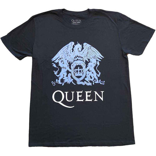 Queen | Blue Crest - T-Shirt Black