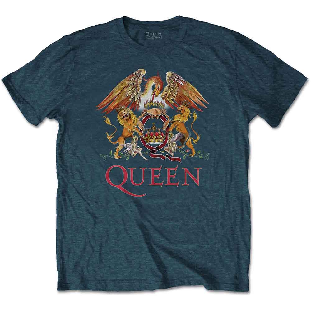 Queen | Classic Crest - T-Shirt Blue