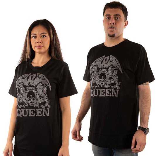 Queen | Crest - T-Shirt Black