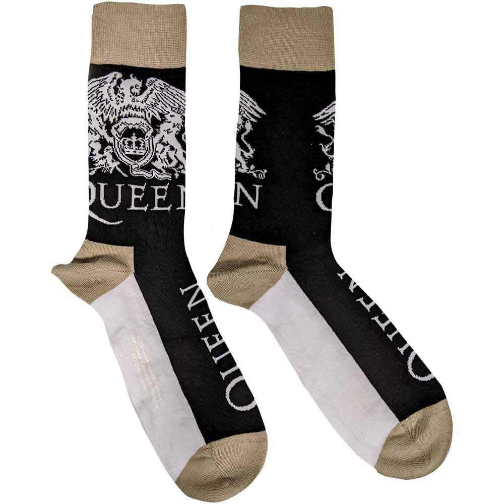 Queen | Crest & Logo - Socks Black