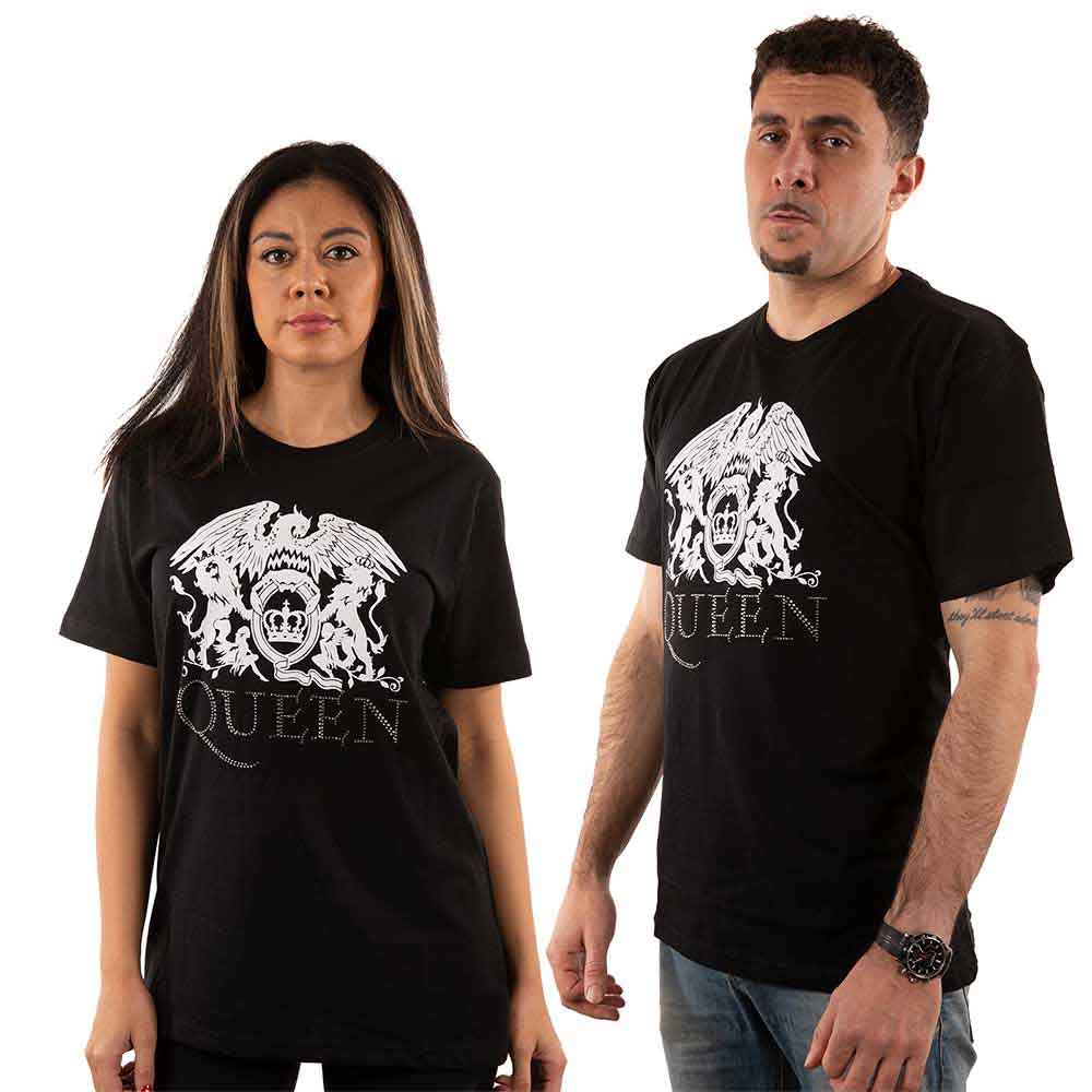 Queen | Crest Logo - T-Shirt Black