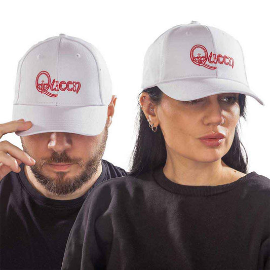 Queen | Crown In Q Logo - Hat White