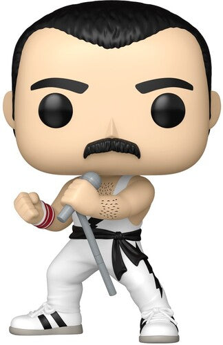 Queen | Funko POP! Rocks: Queen - Freddie Mercury (White Singlet) (Vinyl Figure, Collectible) - Action Figure